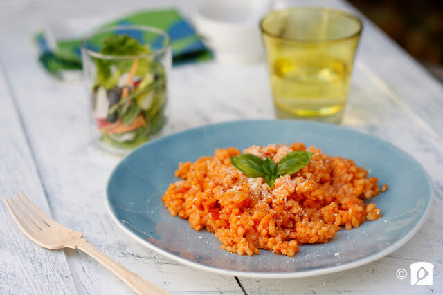 Rižoto sa paradajzom i uljem od tartufa/ U iščekivanju...